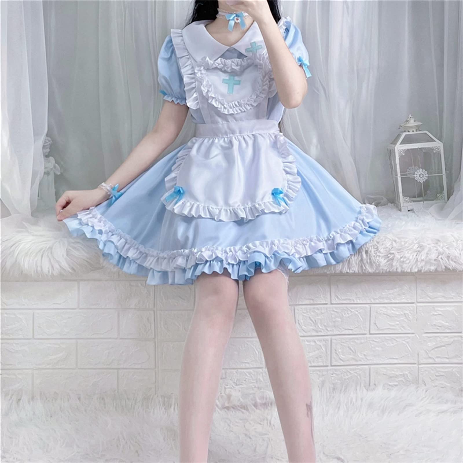 Amazon.co.jp: 4色ロリータドレスメイドコスプレ衣装女性アニメ